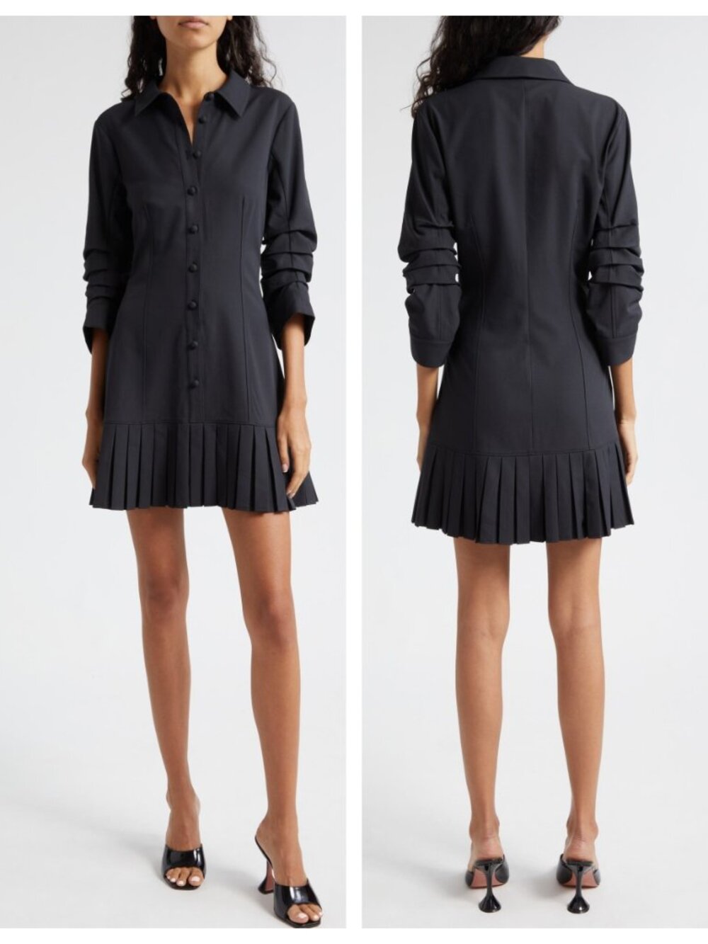 Cinq à Sept Lucilla Pleated Mini Shirtdress